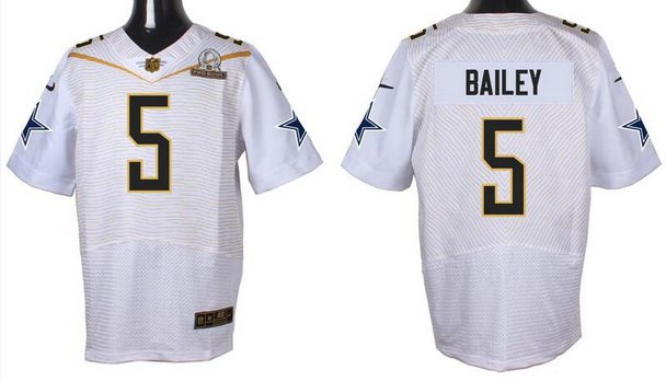 Men's Dallas Cowboys #5 Dan Bailey White 2016 Pro Bowl Nike Elite Jersey