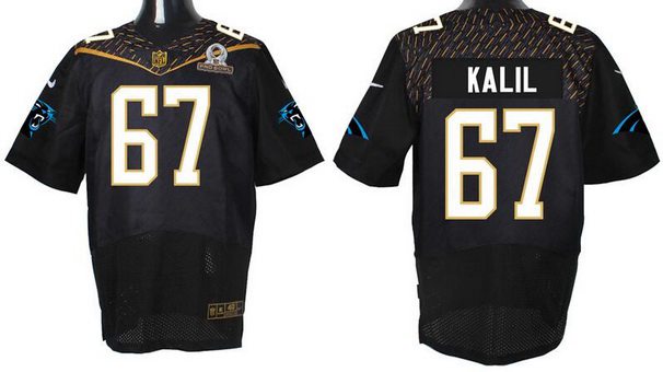 Men's Carolina Panthers #67 Ryan Kalil Black 2016 Pro Bowl Nike Elite Jersey