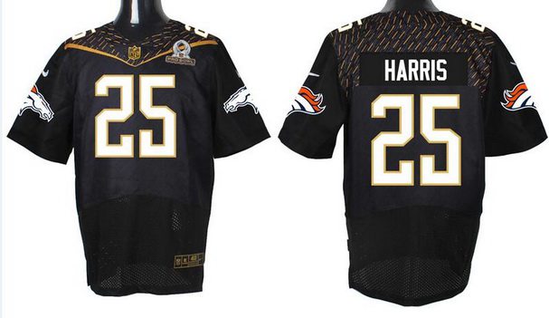 Men's Denver Broncos #25 Chris Harris Jr Black 2016 Pro Bowl Nike Elite Jersey