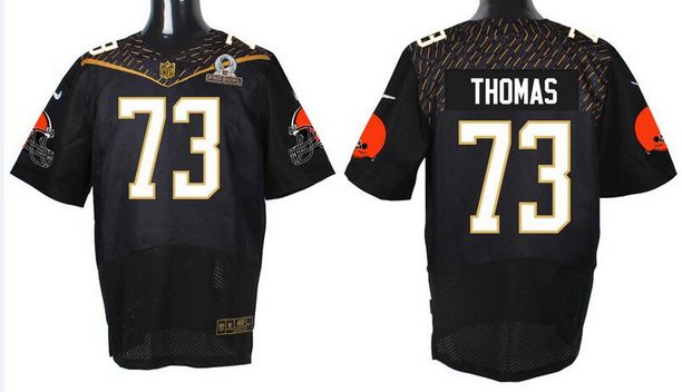 Men's Cleveland Browns #73 Joe Thomas Black 2016 Pro Bowl Nike Elite Jersey