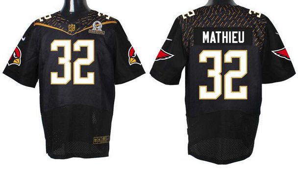 Men's Arizona Cardinals #32 Tyrann Mathieu Black 2016 Pro Bowl Nike Elite Jersey