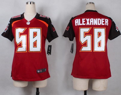 Women's Tampa Bay Buccaneers #58 Kwon Alexander Red Team Color NFL Nike Game Jersey