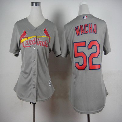 Women's St. Louis Cardinals #52 Michael Wacha Gray Jersey