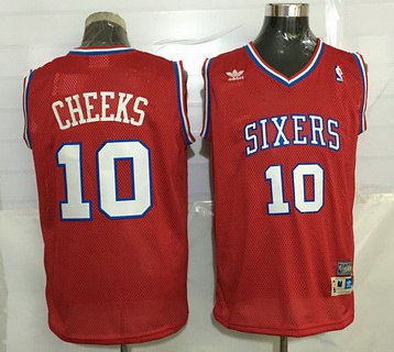 Philadelphia 76ers #10 Maurice Cheeks Red Hardwood Classics Soul Swingman Throwback Jersey