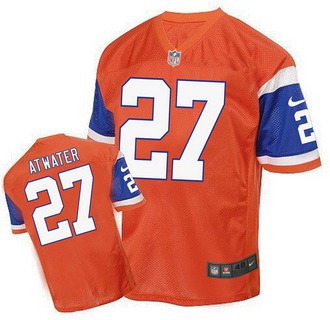 Men's Denver Broncos #27 Steve Atwater Retired Player Orange 1998 Retro Elite Jersey