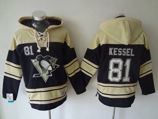 Men's Pittsburgh Penguins #81 Phil Kessel Old Time Hockey Black Hoodie