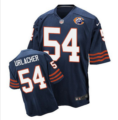 Nike Bears #54 Brian Urlacher Navy Blue Throwback Men's Stitched NFL Elite Jersey