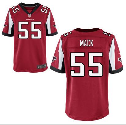 Men's Atlanta Falcons #55 Alex Mack Red Team Color NFL Nike Elite Jersey