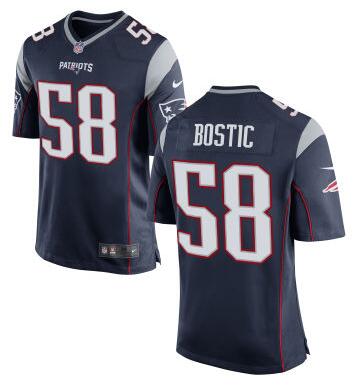 Men's New England Patriots #58 Jon Bostic Navy Blue Team Color 2015 NFL Nike Elite Jersey