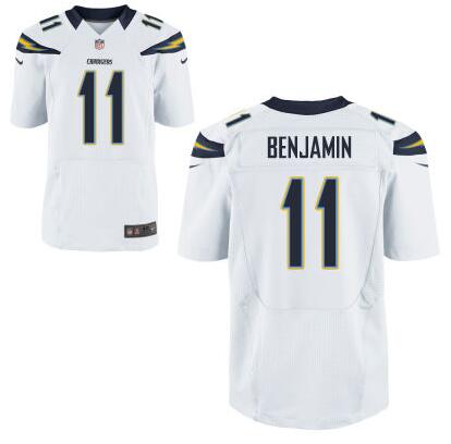 Men's San Diego Chargers #11 Travis Benjamin White Road NFL Nike Elite Jersey