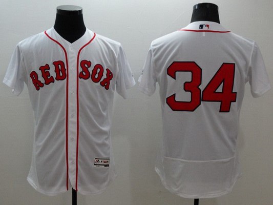 Men's Boston Red Sox #34 David Ortiz White Flexbase 2016 MLB Player Jersey