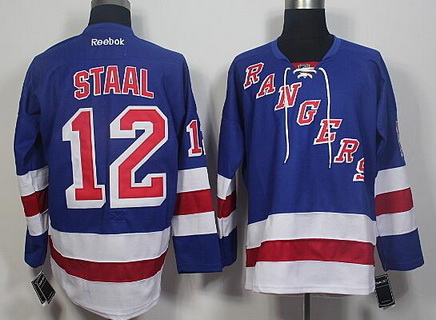 Men's New York Rangers #12 Eric Staal Light Blue Reebok Home Hockey Jersey