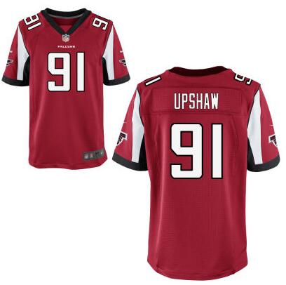 Men's Atlanta Falcons #91 Courtney Upshaw Red Team Color NFL Nike Elite Jersey