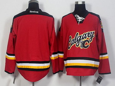 Men's Calgary Flames Blank Red 2016 Premier Alternate Jersey