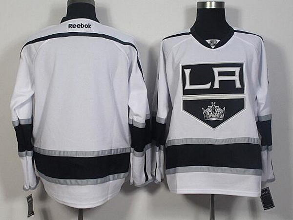 Men's Los Angeles Kings Blank Reebok White Away Hockey Jersey