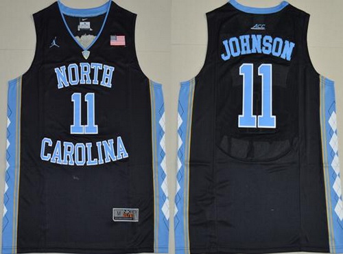 Men's North Carolina Tar Heels #11 Brice Johnson 2016 Black Swingman College Basketball Jersey