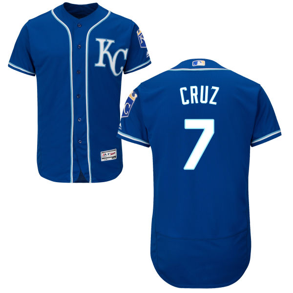 Men's Kansas City Royals #7 Tony Cruz Majestic Royal Blue 2016 Flexbase Authentic Collection Jersey