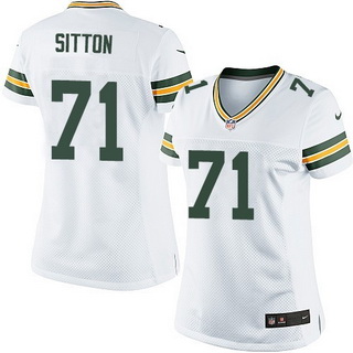 Women's Nike Josh Sitton Green Bay Packers Elite Road White Jersey