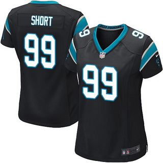 Women's Carolina Panthers #99 Kawann Short Nike Game Home Black Jersey