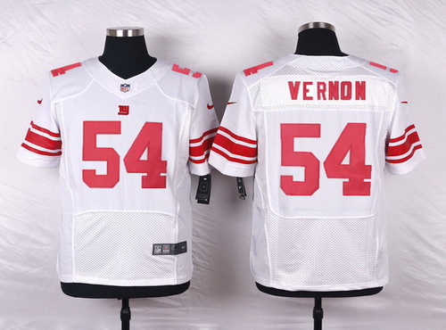 Men's New York Giants #54 Olivier Vernon White Road NFL Nike Elite Jersey