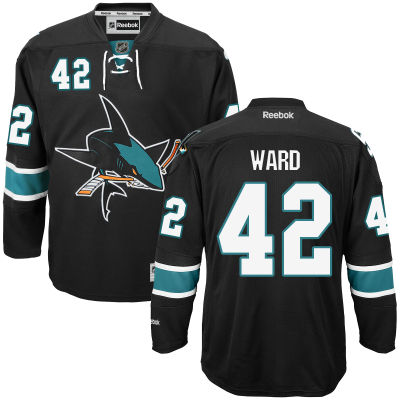 Men's San Jose Sharks #42 Joel Ward Black Third Hockey Jersey