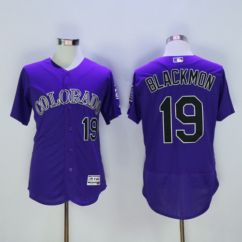 Men's Colorado Rockies #19 Charlie Blackmon Purple 2016 Flexbase Majestic Baseball Jersey