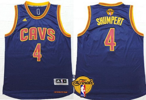 Men's Cleveland Cavaliers #4 Iman Shumpert 2016 The NBA Finals Patch Navy Blue Jersey