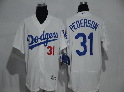 Men's Los Angeles Dodgers #31 Mike Piazza Retired White 2016 Flexbase Majestic Baseball Jersey