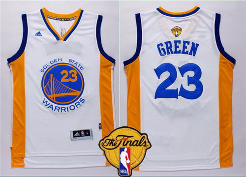 Men's Golden State Warriors #23 Draymond Green White 2016 The NBA Finals Patch Jersey