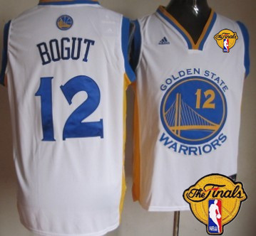 Men's Golden State Warriors #12 Andrew Bogut White 2016 The NBA Finals Patch Jersey