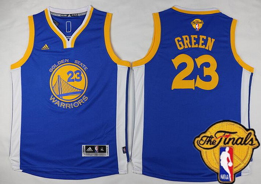 Youth Golden State Warriors #23 Draymond Green Blue 2016 The NBA Finals Patch Jersey