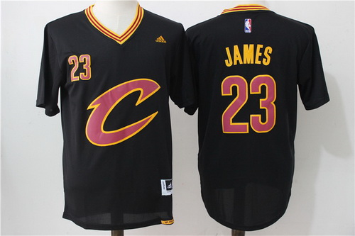 Men's Cleveland Cavaliers #23 LeBron James Revolution 30 Swingman 2016 New Black Short-Sleeved Jersey