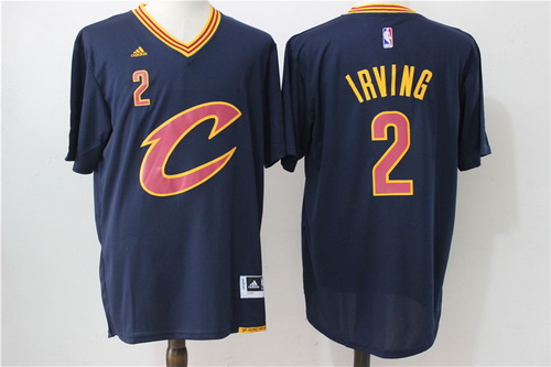 Men's Cleveland Cavaliers #2 Kyrie Irving Revolution 30 Swingman 2016 New Navy Blue Short-Sleeved Jersey