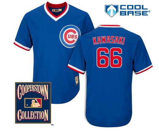 Men's Chicago Cubs #66 Munenori Kawasaki Royal Blue Pullover 1994 Cooperstown Collection Cool Base Jersey