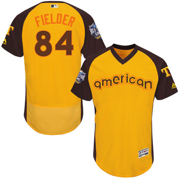 Prince Fielder Gold 2016 All-Star Jersey - Men's American League Texas Rangers #84 2016 All-Star American League