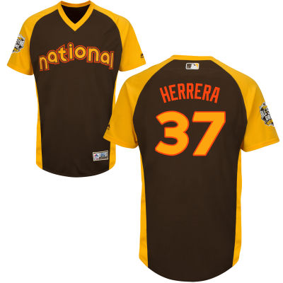 Men's National League Philadelphia Phillies #37 Odubel Herrera Brown 2016 MLB All-Star Cool Base Collection Jersey