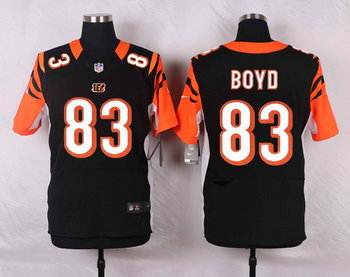 Men's Cincinnati Bengals #83 Tyler Boyd Black Team Color NFL Nike Elite Jersey