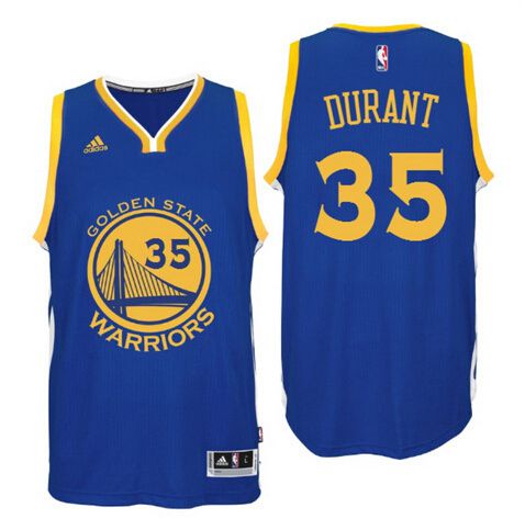 Youth Golden State Warriors Kevin Durant Royal Blue Swingman #35 Player Adidas Road Jersey