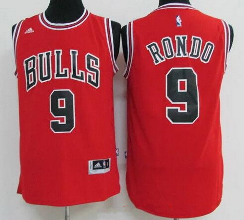 Men's Chicago Bulls #9 Rajon Rondo Red Revolution 30 Swingman Adidas Basketball Jersey