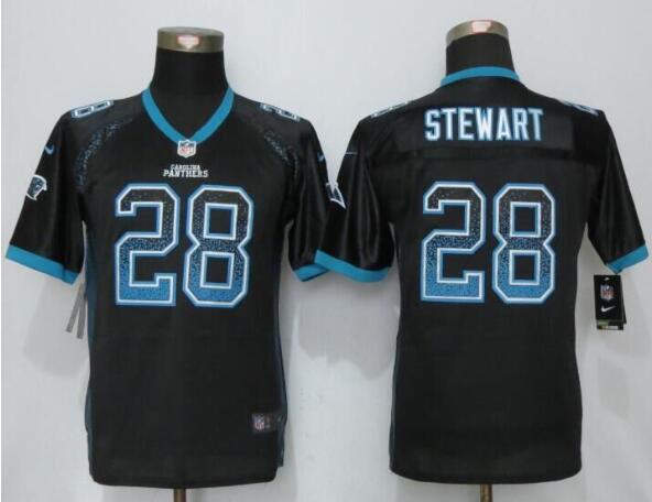 Youth Carolina Panthers #28 Jonathan Stewart Black Drift Fashion NFL Nike Jersey