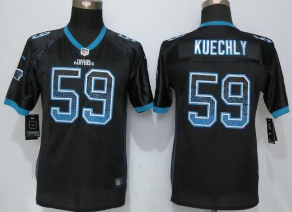 Youth Carolina Panthers #59 Luke Kuechly Black Drift Fashion NFL Nike Jersey