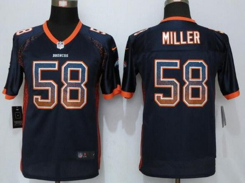 Youth Denver Broncos #58 Von Miller Navy Blue Drift Fashion Stitched Nike NFL Football Jersey