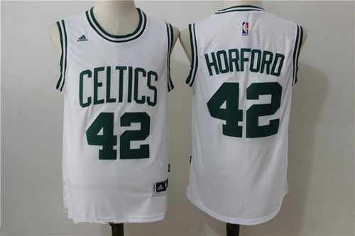 Men's Boston Celtics #42 Al Horford White Revolution 30 Swingman Stitched Basketball Jersey