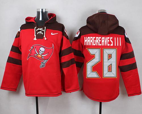 Nike Buccaneers #28 Vernon Hargreaves III Red Player Pullover NFL Hoodie