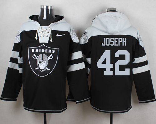 Nike Raiders #42 Karl Joseph Black Player Pullover NFL Hoodie