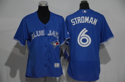 Women's Toronto Blue Jays #6 Marcus Stroman Royal Blue 2016 Flexbase Stitched Baseball Jersey