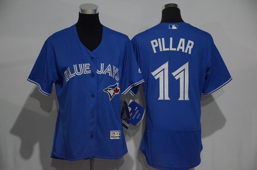 Women's Toronto Blue Jays #11 Kevin Pillar Royal Blue 2016 Flexbase Stitched Baseball Jersey