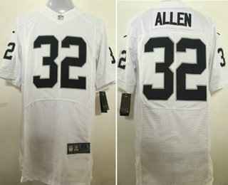 Men's Oakland Raiders #32 Marcus Allen NEW White Stitched NFL Retired Player Nike Elite Jersey