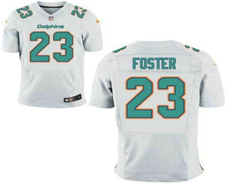 Men's Miami Dolphins #23 Arian Foster White Road NFL Nike Elite Jersey