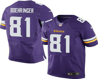 Men's Minnesota Vikings #81 Moritz Boehringer Purple Team Color Stitched NFL Elite Jersey